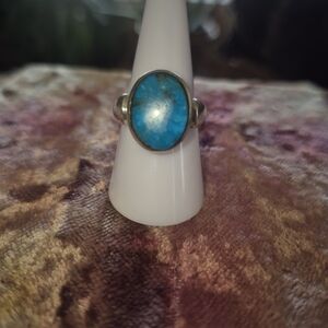 Large, Vintage Turquouse Silver Ring